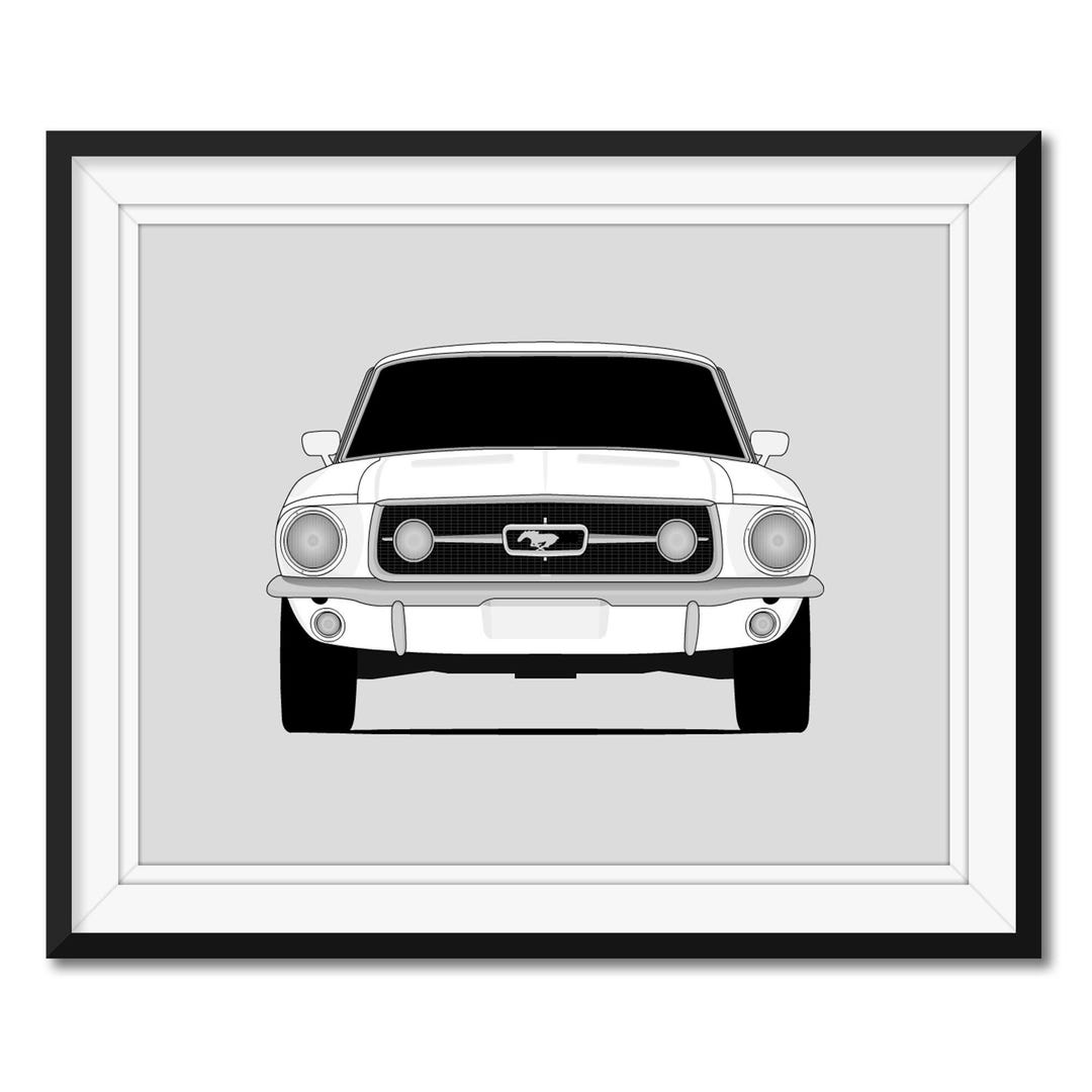 Ford Mustang GT (1967-1968) Inspired Car Poster Print Wall Art Decor ...