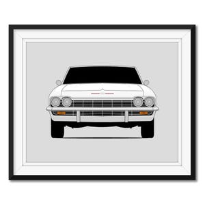 Chevy Impala Convertible (1965) Inspired Poster Print Wall Art Decor CX1