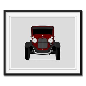 Ford Model A (1928-1931) Inspired Poster Print Wall Art Decor CX1