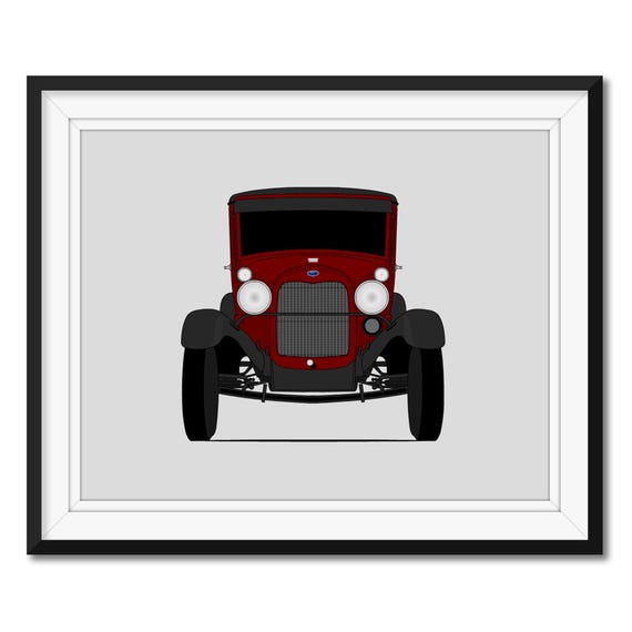 Ford Model A (1928-1931) Inspired Poster Print Wall Art Decor CX1