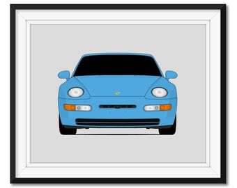 ポルシェ 968 (1991-1995) カーポスタープリント ウォールアート