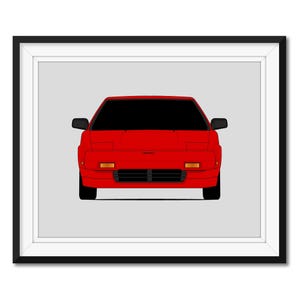 Toyota MR2 AW10 AW11 (1984-1989) 1st Generation Inspired Car Poster Print Wall Art Decor CX1 (Unframed)