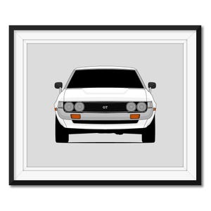 Toyota Celica GT A20, A30 (1970-1977) 1st Generation Inspired Car Poster Print Wall Art Decor CX1 (Unframed)