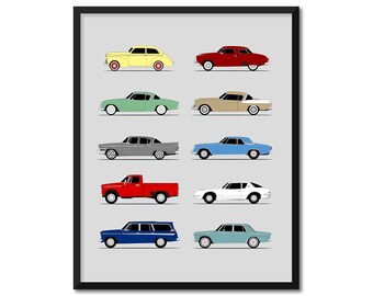 Studebaker Inspired Car Poster (Side Profile) Print Wall Art  Decor of the Best of Studebaker Generations History Evolution BX1