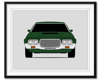 Poster ispirato alla Ford Ranchero (1972), stampa artistica da parete CX1