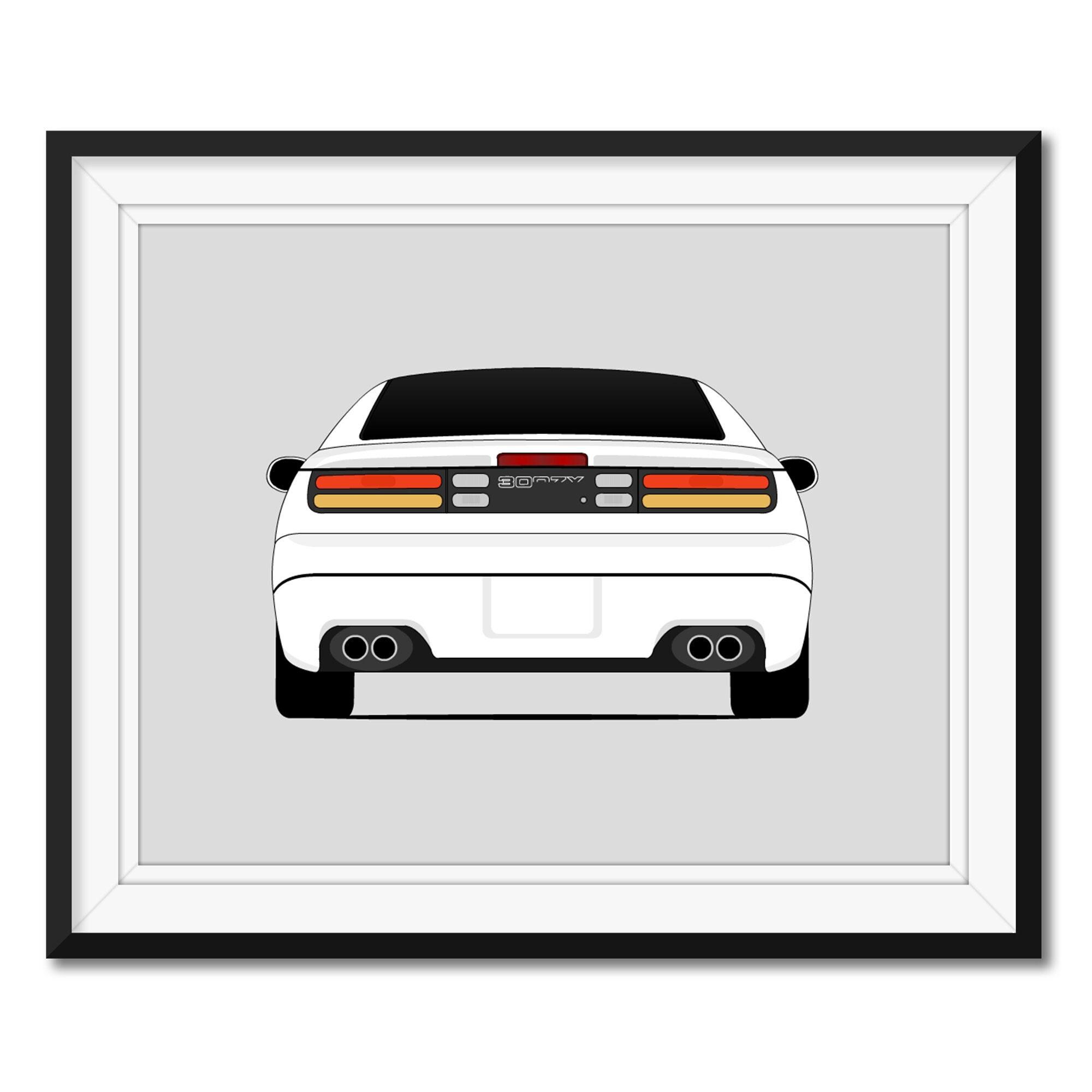 日産 300ZX Z32 (1989-2000) (リア) インスパイアされたポスター