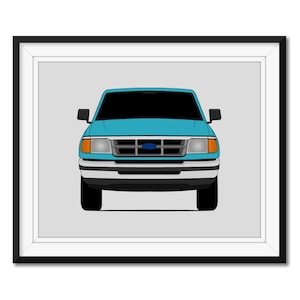 Ford Ranger (1993-1997) 2nd Generation Inspired Car Poster Print Wall Art Decor CX1 (Unframed)