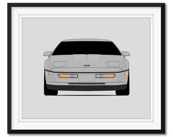 1990年式コルベットZR1（ブラック）ポスター 24x36インチ | C4