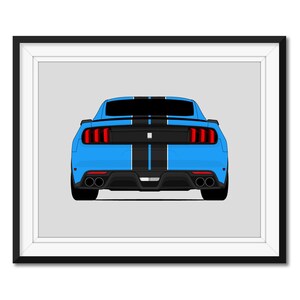 Shelby Got350 S550 (2015-2020) (Hinten) Inspiriert Auto Poster Druck Wandkunst Dekor CX2 (Ungerahmt)