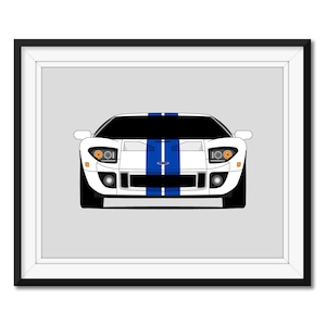 Ford GT (GT40) (2004-2006) 1st Generation Inspired Car Poster Print Wall Art Decor CX2 (Unframed)