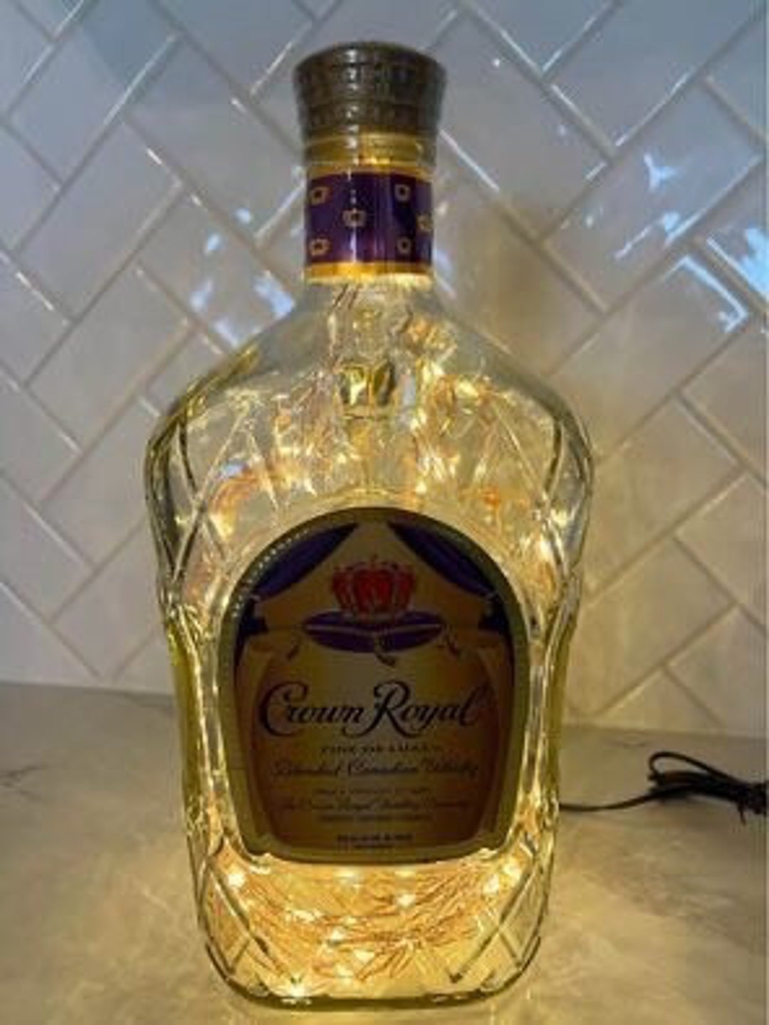 Canadian Whiskey Bottle Lamp - Etsy
