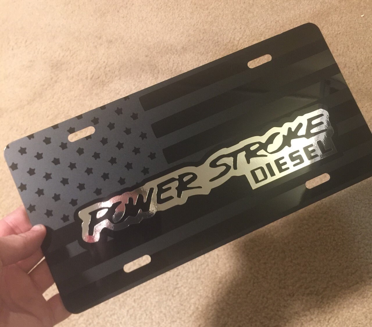 Powerstroke Diesel License Plate Etsy