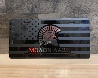 Molon Labe License Plate