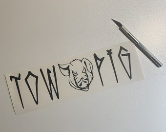Tow Pig (long) Vinyl Decal