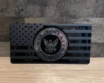Navy License Plate