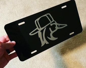 Duck with backwards hat License Plate