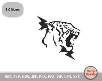 Tiger Embroidery, Tiger Head, Animal Embroidery, Tiger Head Design, Wildlife Embroidery, Tiger Pes, Machine Embroidery, Instant Download