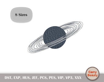 Planet Neptune Embroidery, Space Theme Embroidery, Space Planet Embroidery, Planet Neptune Embroidery Pes, Space Lovers Embroidery