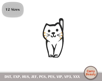 Cats Embroidery, Kitty Embroidery, Pet Embroidery, Kitten Embroidery, Animal Embroidery, Cat Pes File, Beginner Embroidery, Instant Download
