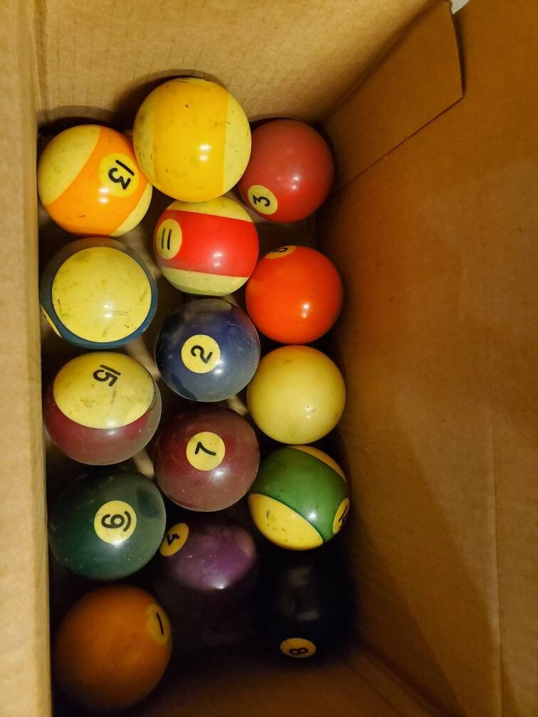 Vintage Pool Ball Set Etsy