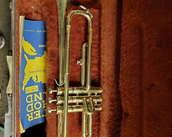Vintage Trumpet with Case and Booklet