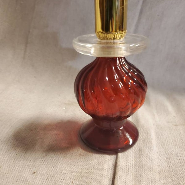 Vintage Avon Charisma, Riby Red Ribben Glass Candle Holder, Cologen Perfume Bottle