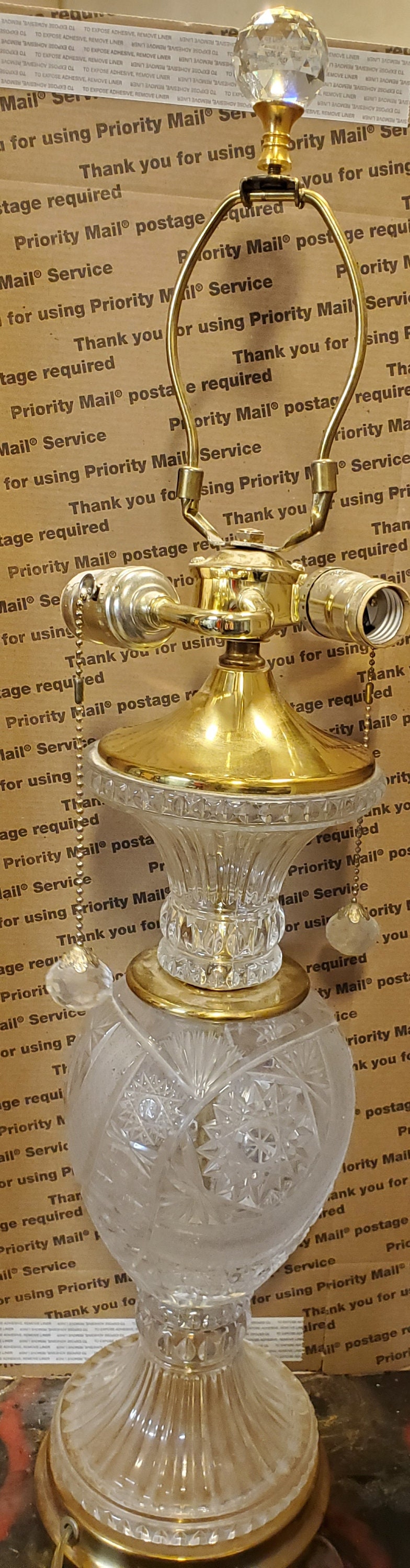 Stunning Lead Crystal Lamp Etsy