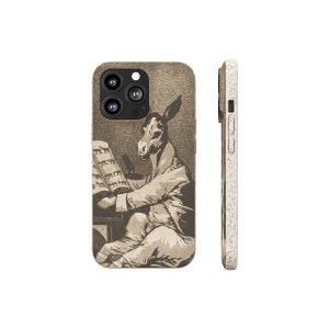 生分解性の丈夫な iPhone 用ケース、フランシスコ・ゴヤのアクアチント「そして彼の祖父も」『ロス・カプリチョス』より