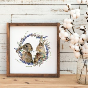 Easter Farmhouse Printable Wall Art | Farmhouse Home Decor | Hello Spring | Spring Art