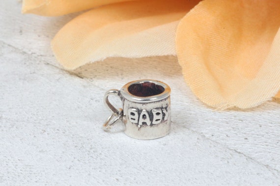 Baby Mug Cup Vintage Solid Sterling Silver Baby I… - image 1