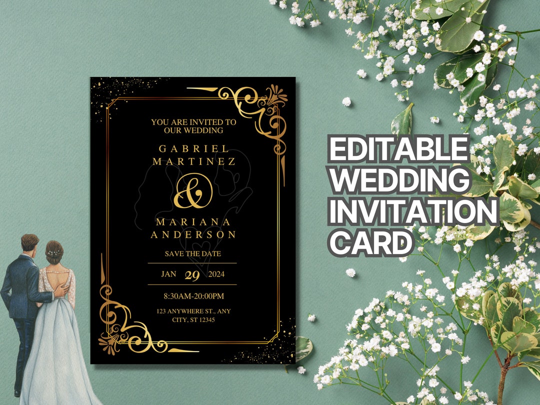 Printable Editable Invitation Card Editable Invitation Card - Etsy