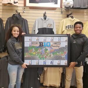 Big Ten Conference Map/poster B1G Size 24 X 36 Officially Licensed - Etsy