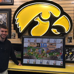 Big Ten Conference Map/poster B1G Size 24 X 36 Officially Licensed - Etsy