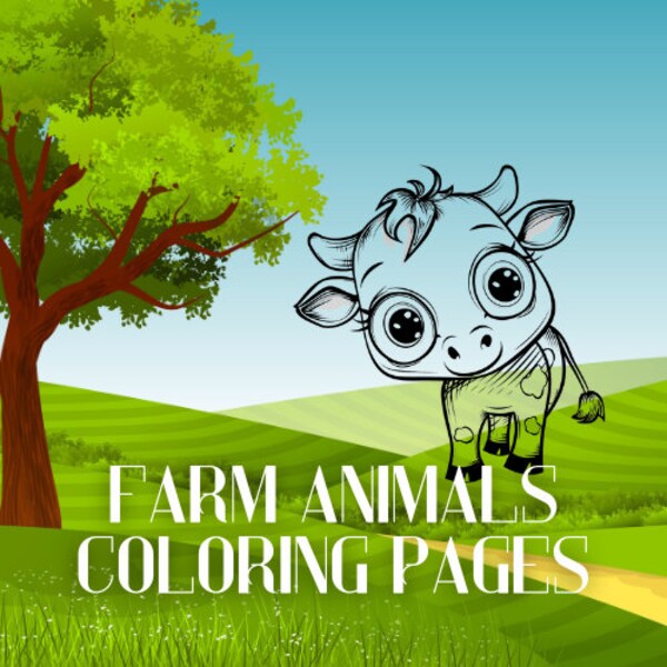 Farm Animal Coloring Book