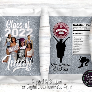 Custom Graduation Chip Bag- Digital File Only