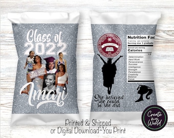 Custom Graduation Chip Bag- Digital File Only