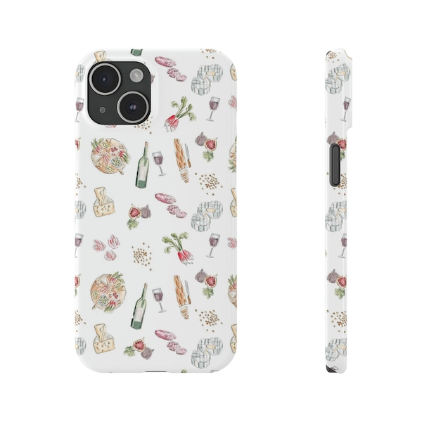 Cute Charcuterie Drawing Print- Slim Phone Cases