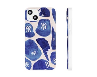 Aesthetic New York Hat Print - Flexible Phone Case