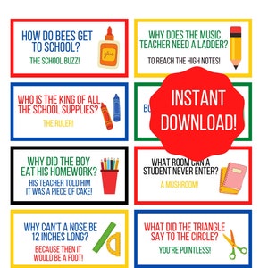 School Jokes /Back to school joke printable