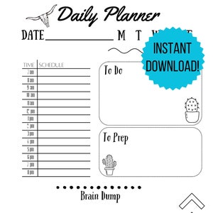 Daily Planner / Western Planner / Printable Planner