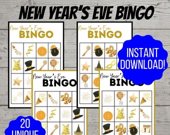 New Year's Eve Bingo Game | New Year's Eve Party Game | New Year's Eve Printable
