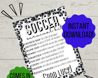 Soccer Survival Kit | Soccer Printable