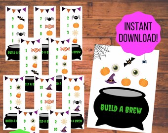 Build A Brew Halloween Math Activity / Halloween Activity / Counting Activity / Preschool Activity