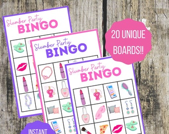 Slumber Party Bingo / Sleepover Bingo