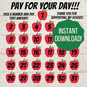 School Fundraiser Calendar / Classroom Fundraiser Calendar