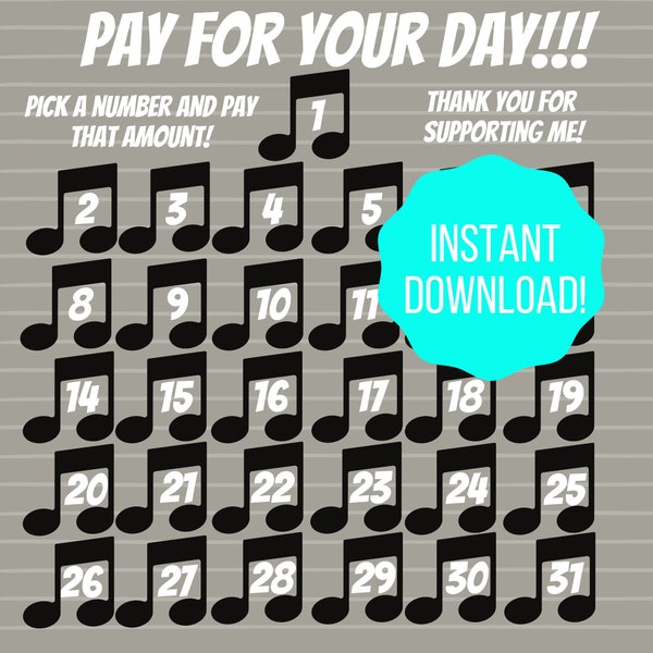 Music / Band / Choir / Piano / Musical Pay for your day Facebook Fundraiser