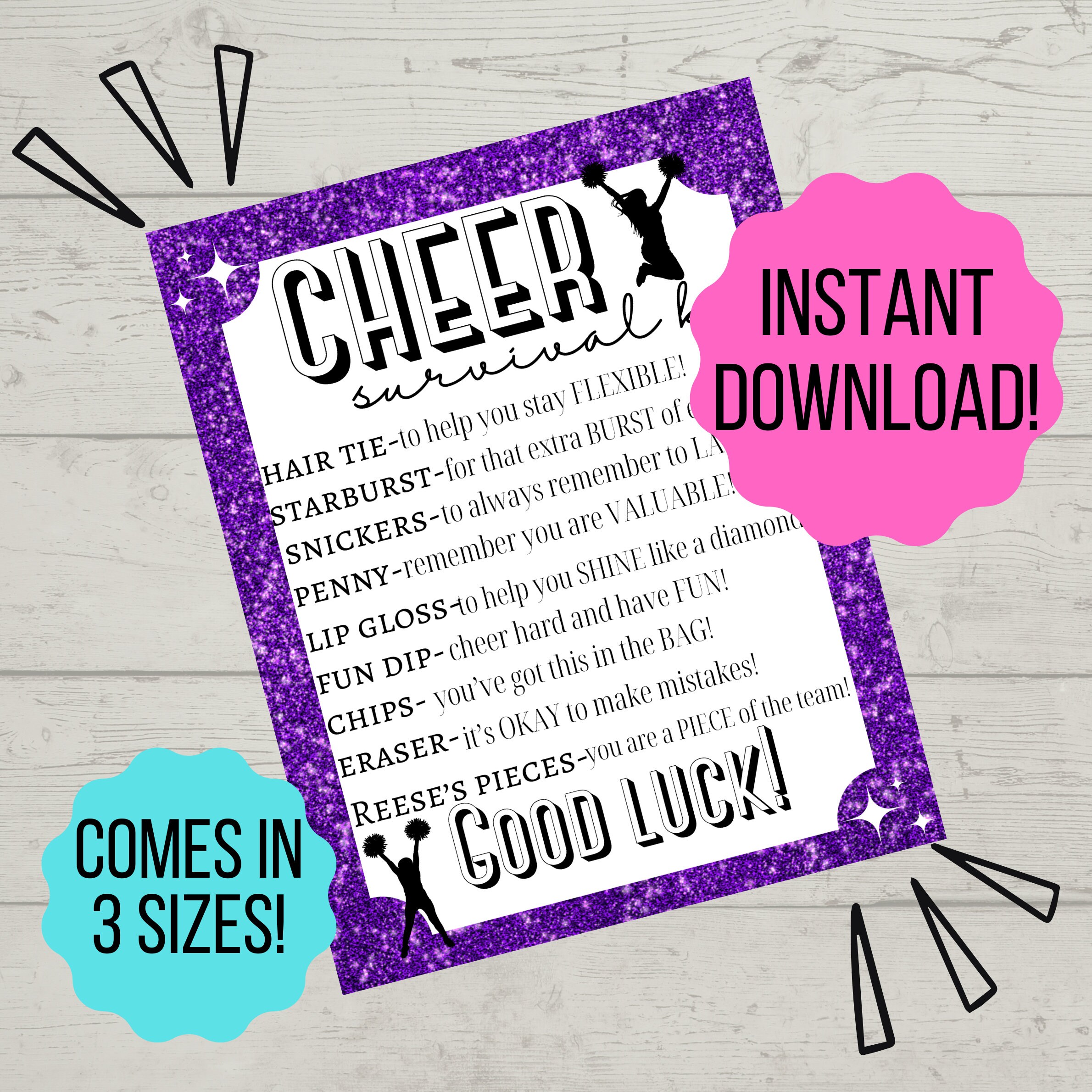 Cheer Survival Kit / Cheerleader Survival Kit - Etsy