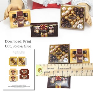 Printable Miniature Ferrero Candy Boxes Chocolates Christmas - Etsy