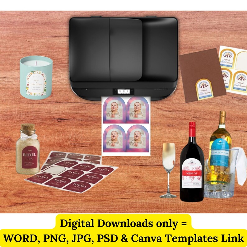 Canva Frame Sticker Template Avery Labels 22809 22826 Arch Printable