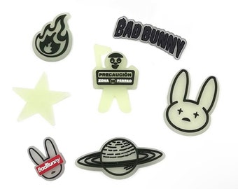 etsy bad bunny croc charms